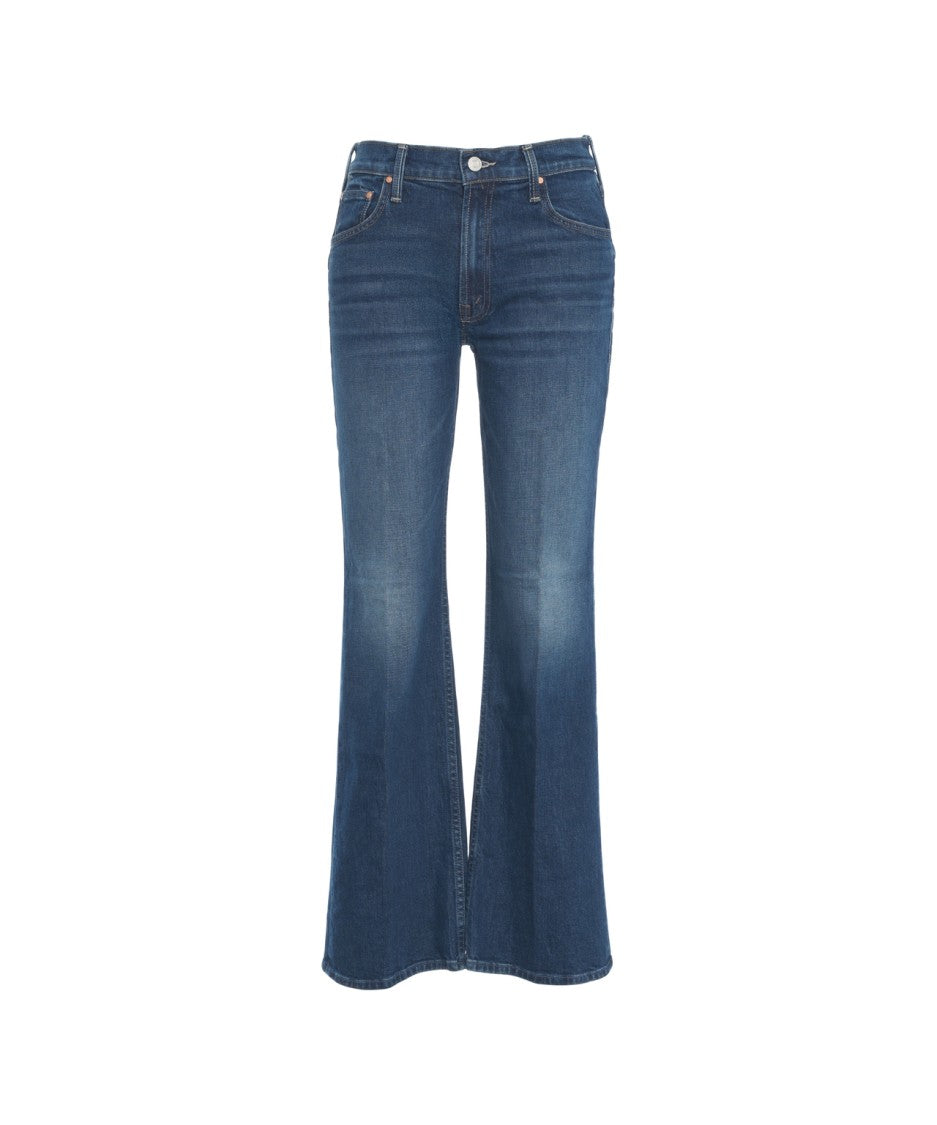 Mother Classic Flared Jeans With Worn-In Aesthetic