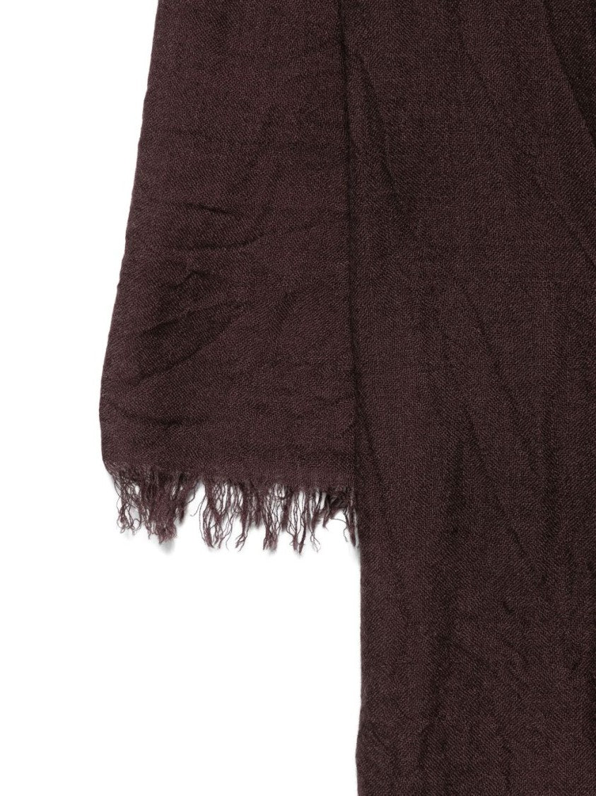 Faliero Sarti Bordeaux Virgin Wool And Silk Scarf