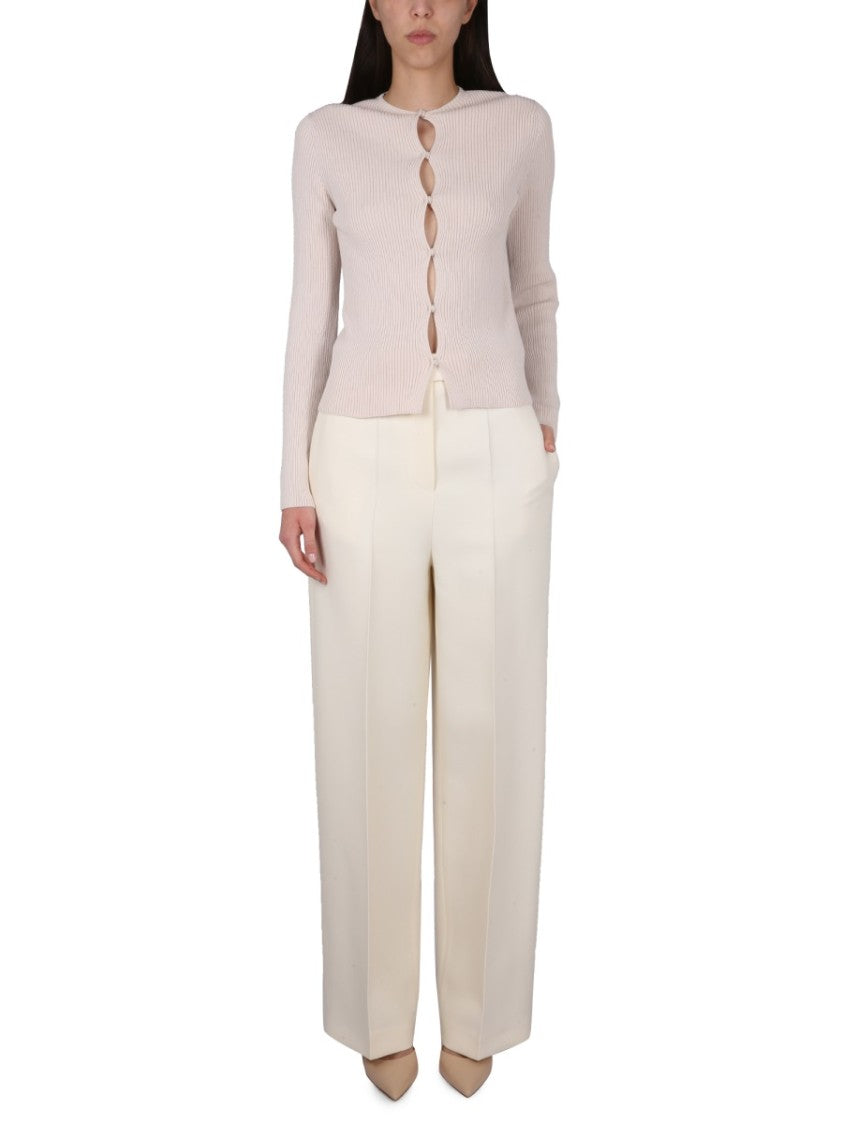 Fendi Ribbed Cotton Cardigan