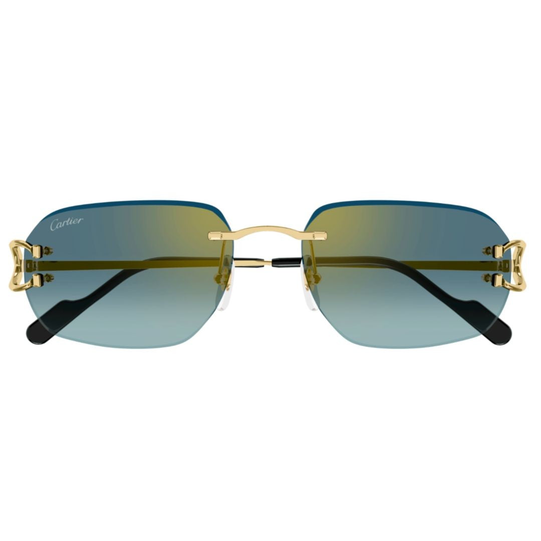 Cartier Rimless Gradient Lens Sunglasses With Loop Detail