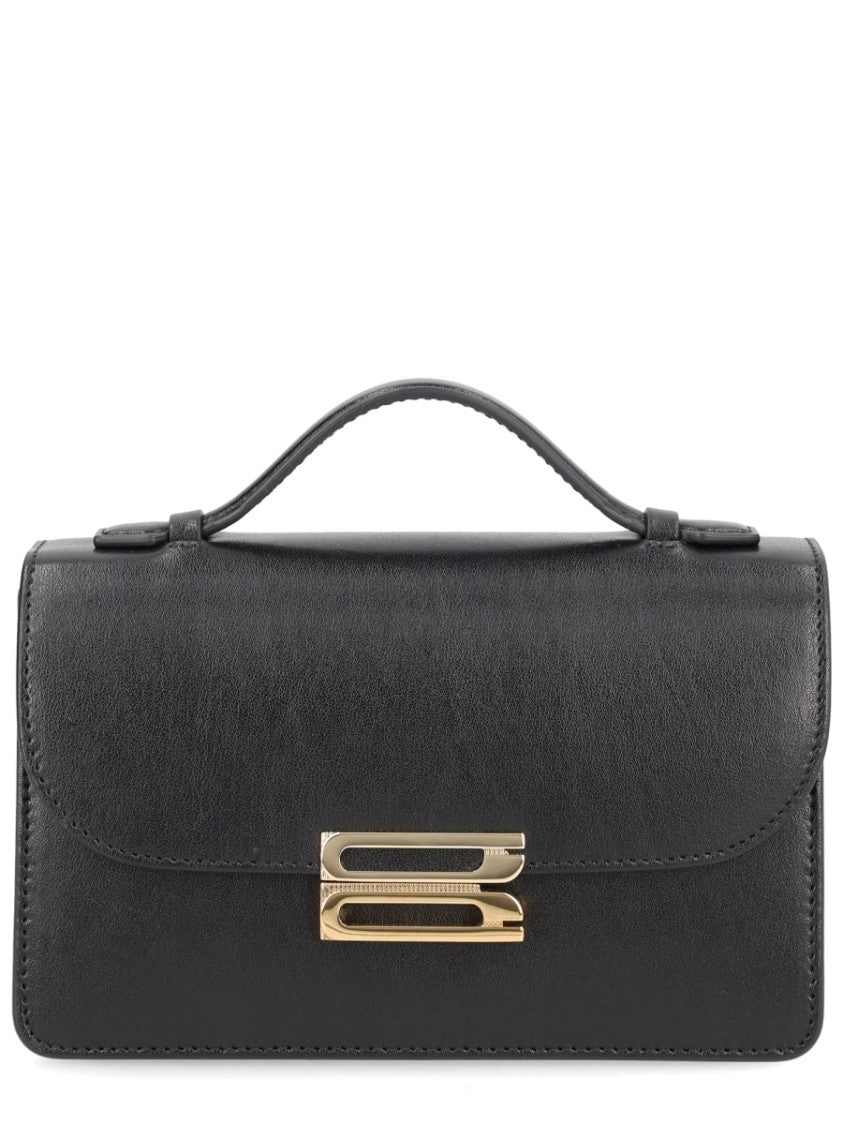 Victoria Beckham Neutrals Dorian Small Structured Leather Handbag