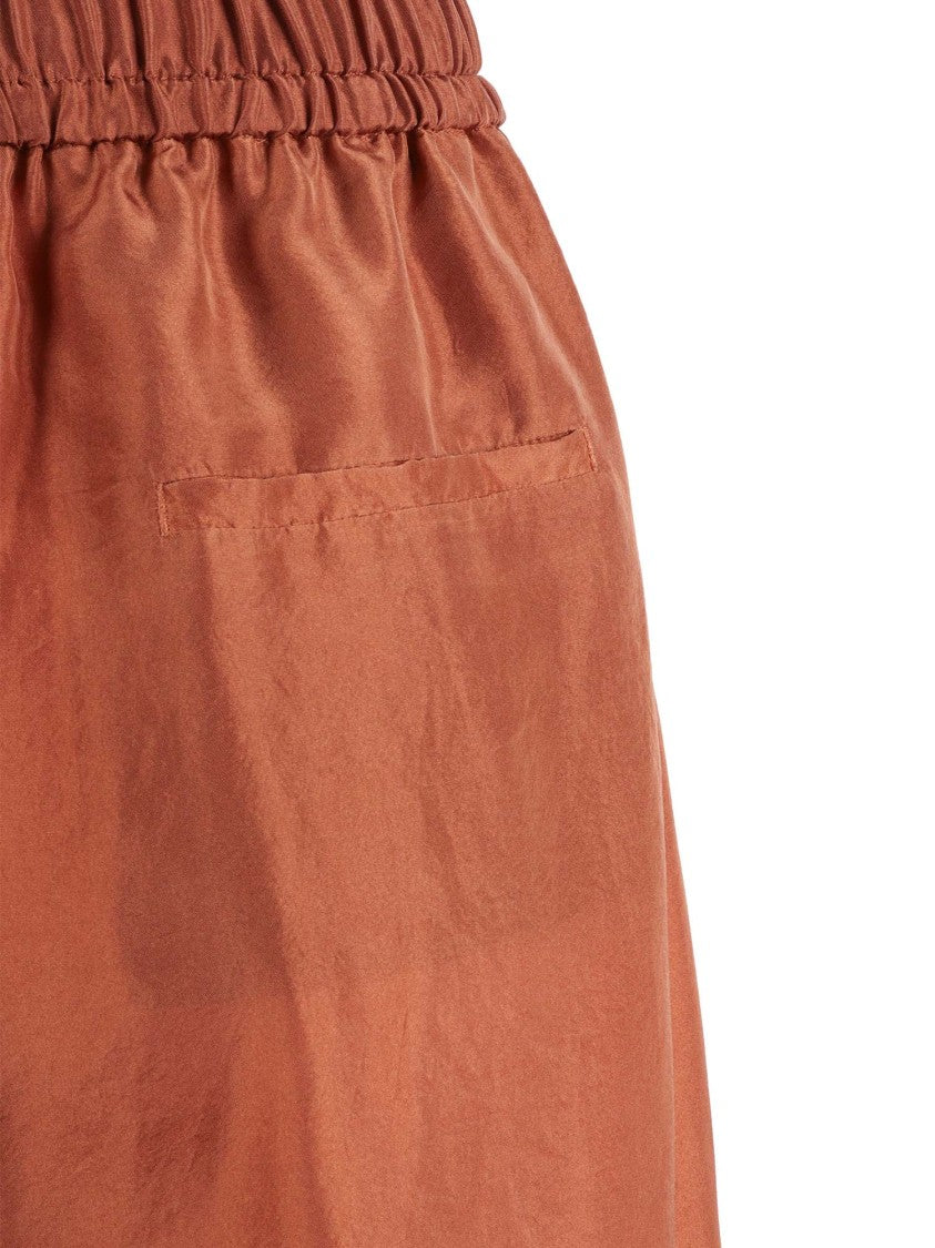 Forte Forte Silk Habotai Drawstring Wide-Leg Pants