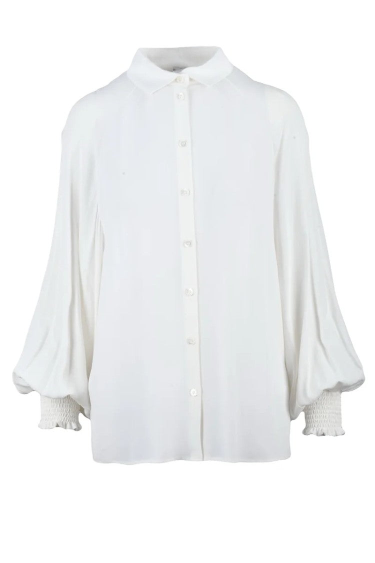 Eleventy Acetate And Silk Shirt - White