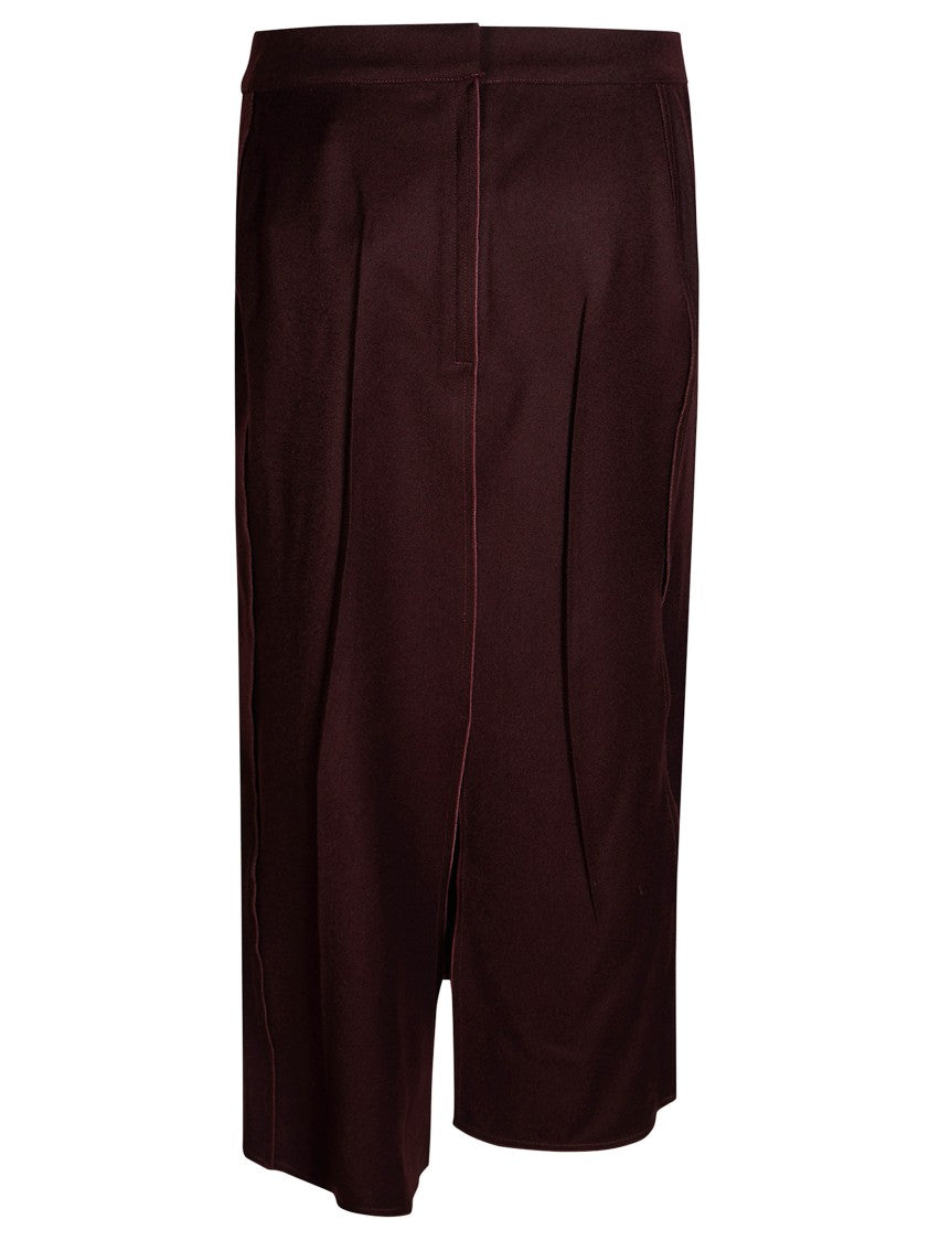 Victoria Beckham Pressed Tailored Back Slit Straight Skirt
