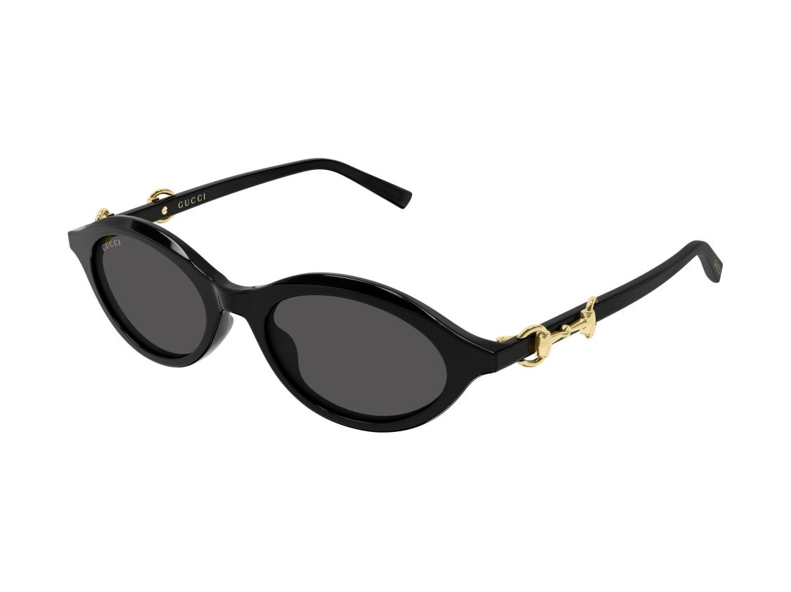 Gucci Black Gg2215s Rounded Acetate Sunglasses