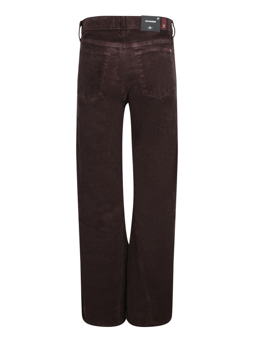 7 For All Mankind Straight-Leg Corduroy Jeans With Mid-Rise Waist