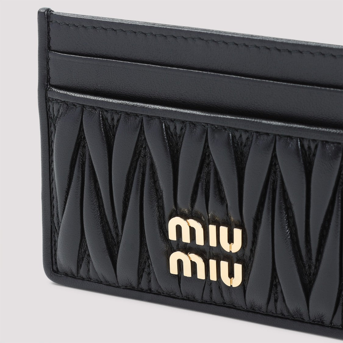 Miu Miu Black Lamb Leather Cardholder