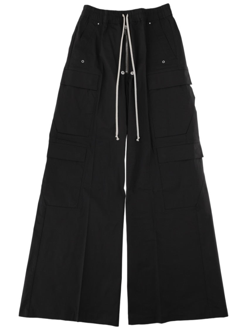 Rick Owens Wide-Leg Cargo Pants With Elasticated Waistband And Multi-Pockets