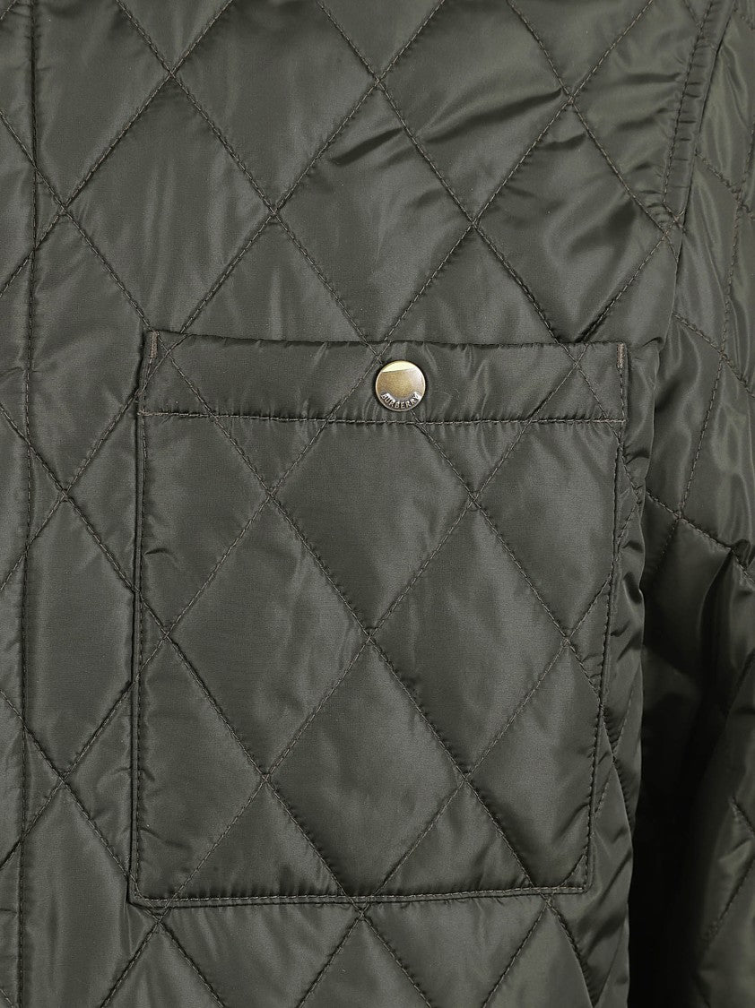 Burberry Tailored Quilted Coat With Button-Up Front