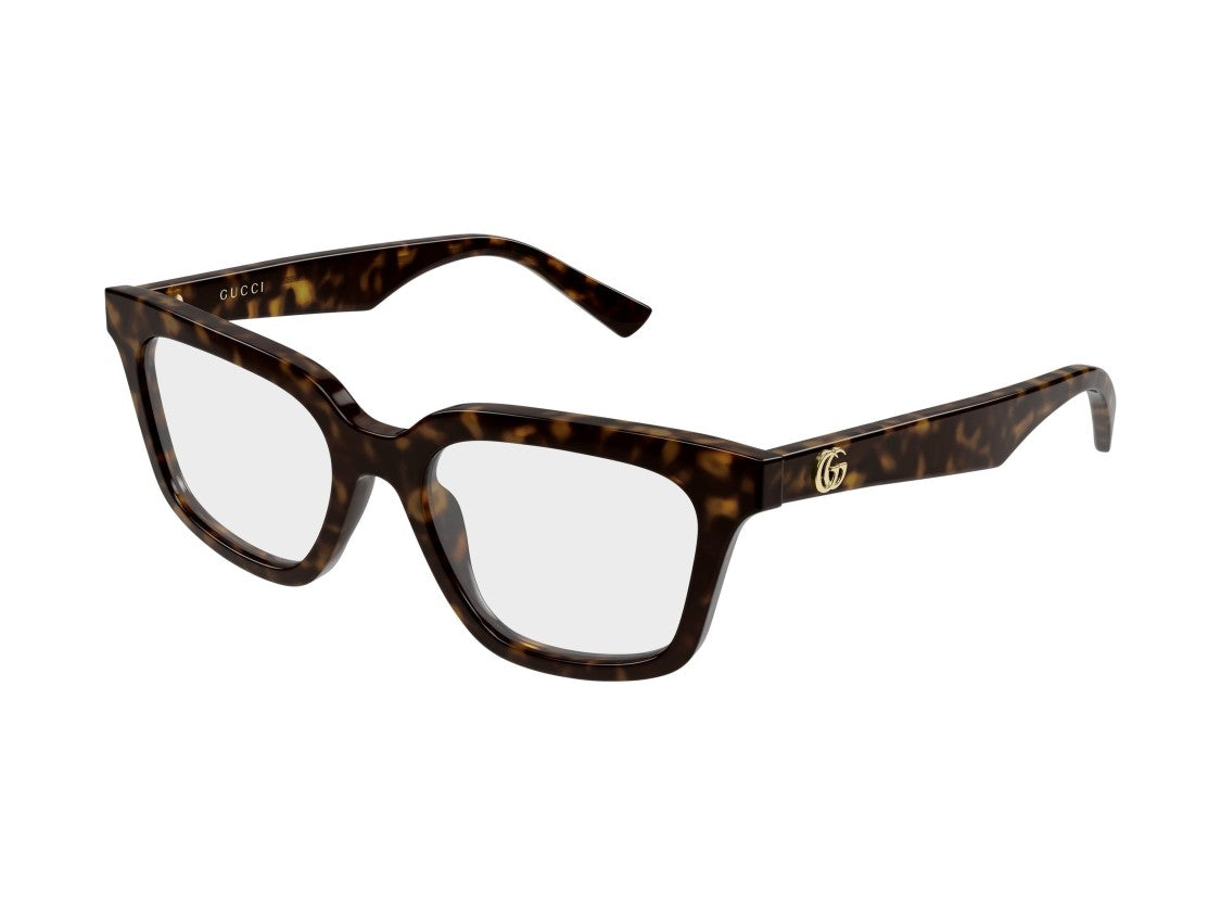 Gucci Gold Gg2180o Tortoiseshell Oversized Square Eyeglasses