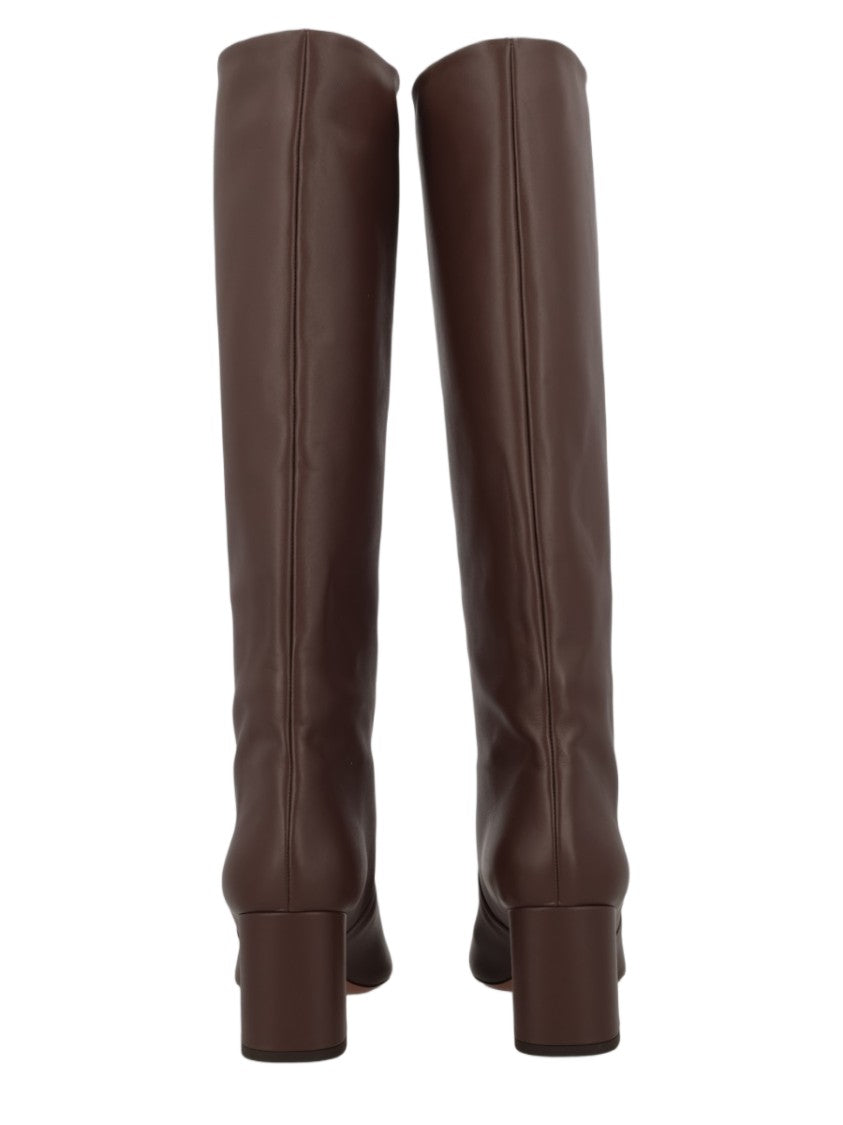 Paris Texas Anja 70 Knee-High Block Heel Leather Boots