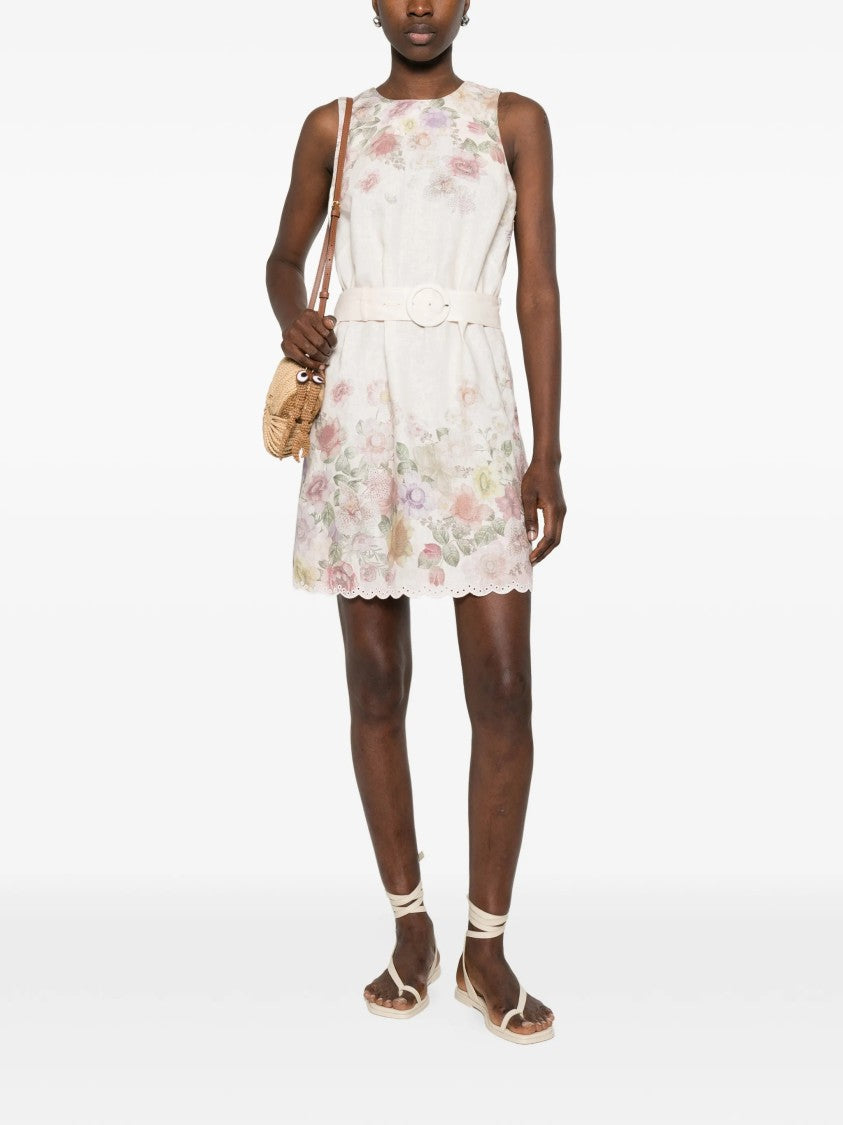 Twin-Set Abito Sleeveless Floral Print Mini Dress