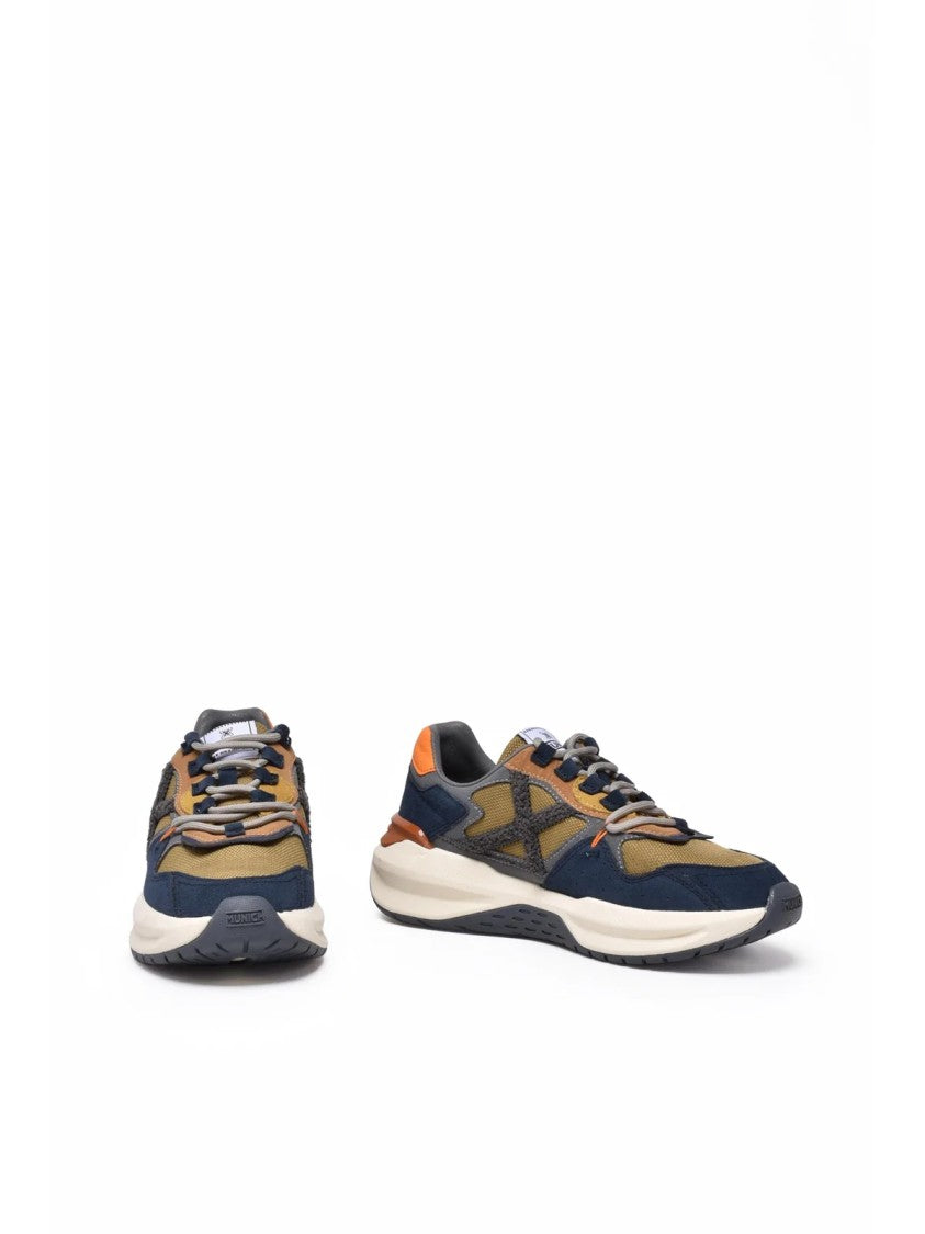 Munich Blue Mesh Suede Sneakers