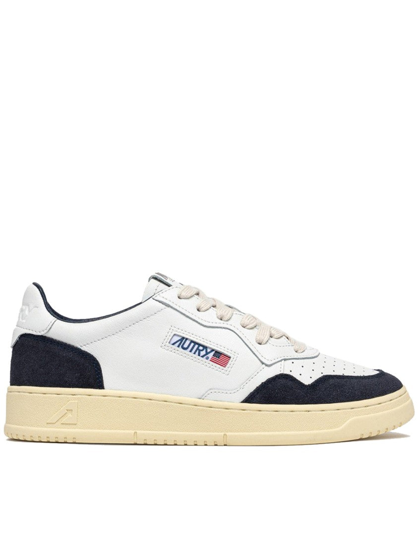 Autry White Medalist Low Suede Leather Sneakers