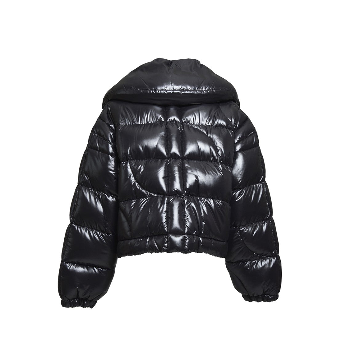 Patou Cropped Nylon Down Jacket - Black