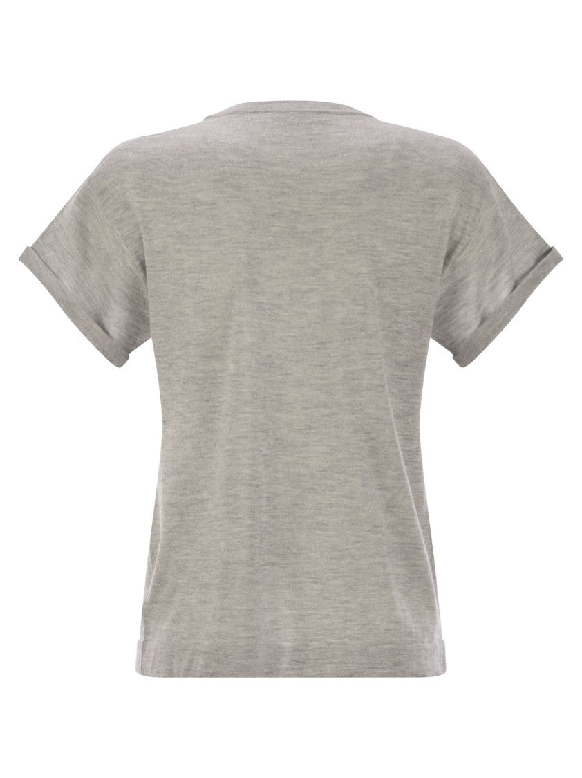 Brunello Cucinelli Sparkling Lightweight Cashmere And Silk Sweater