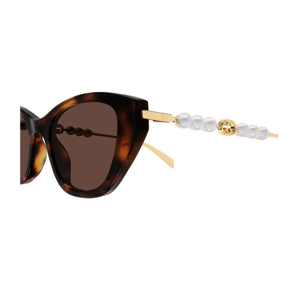 Gucci Gg1968s Emblem Line Havana Cat-Eye Sunglasses
