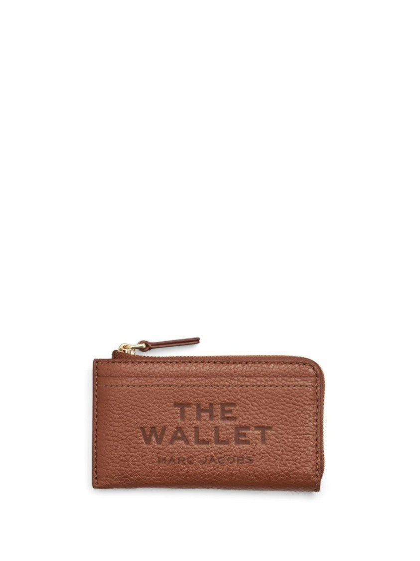 Marc Jacobs Textured Leather Zip-Around Wallet With Chain Detail