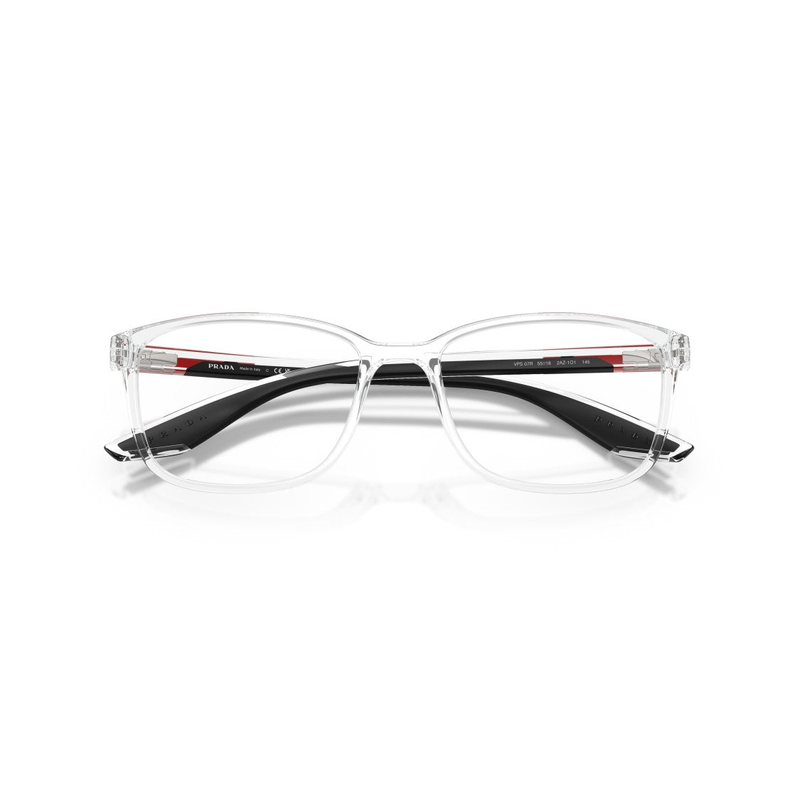 Prada Linea Rossa 0Ps 07Rv Transparent Rectangular Sunglasses