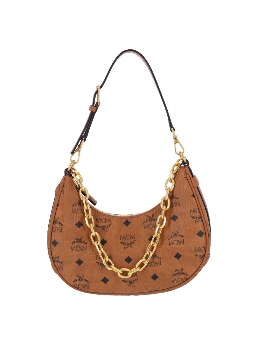 Mcm “Aren Crescent” Hobo Bag – Brown