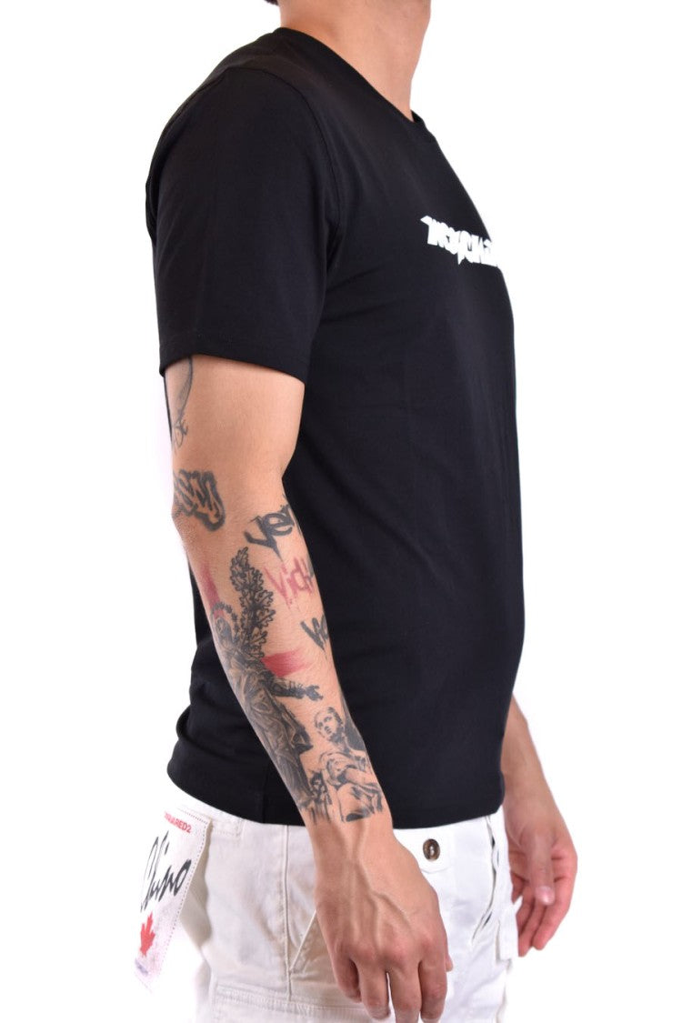 Moschino Black Short-Sleeved Cotton T-Shirt