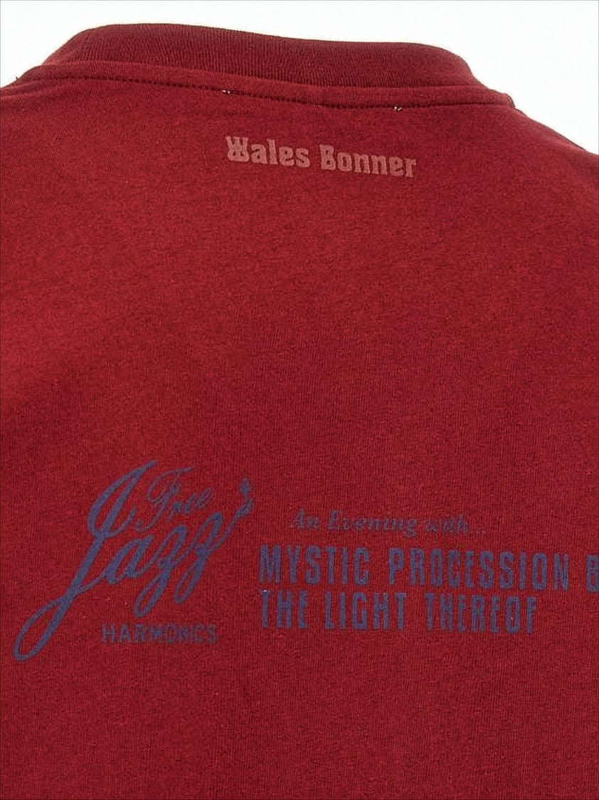 Wales Bonner Cropped Short-Sleeve T-Shirt With Bold Arched Print