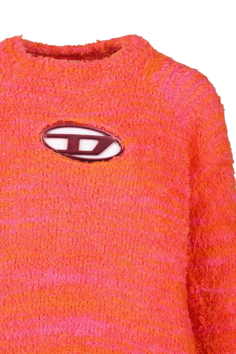 Diesel Sponge Color Block Sweater - Fuchsia/Orange
