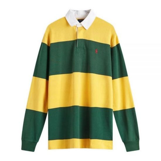 Polo Ralph Lauren Long-Sleeved Polo Shirt With Horizontal Stripes And Classic Collar