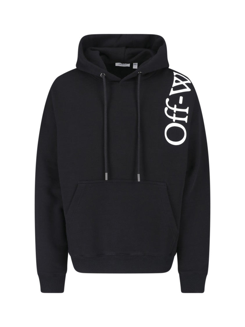 Off-White Black Vertical Bookish Cotton Hoodie