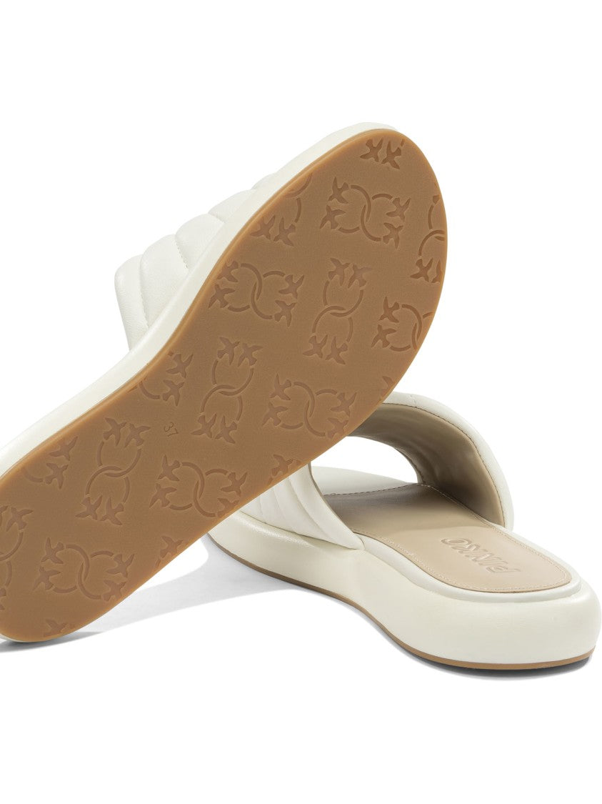 Pinko Quilted Leather Sandals