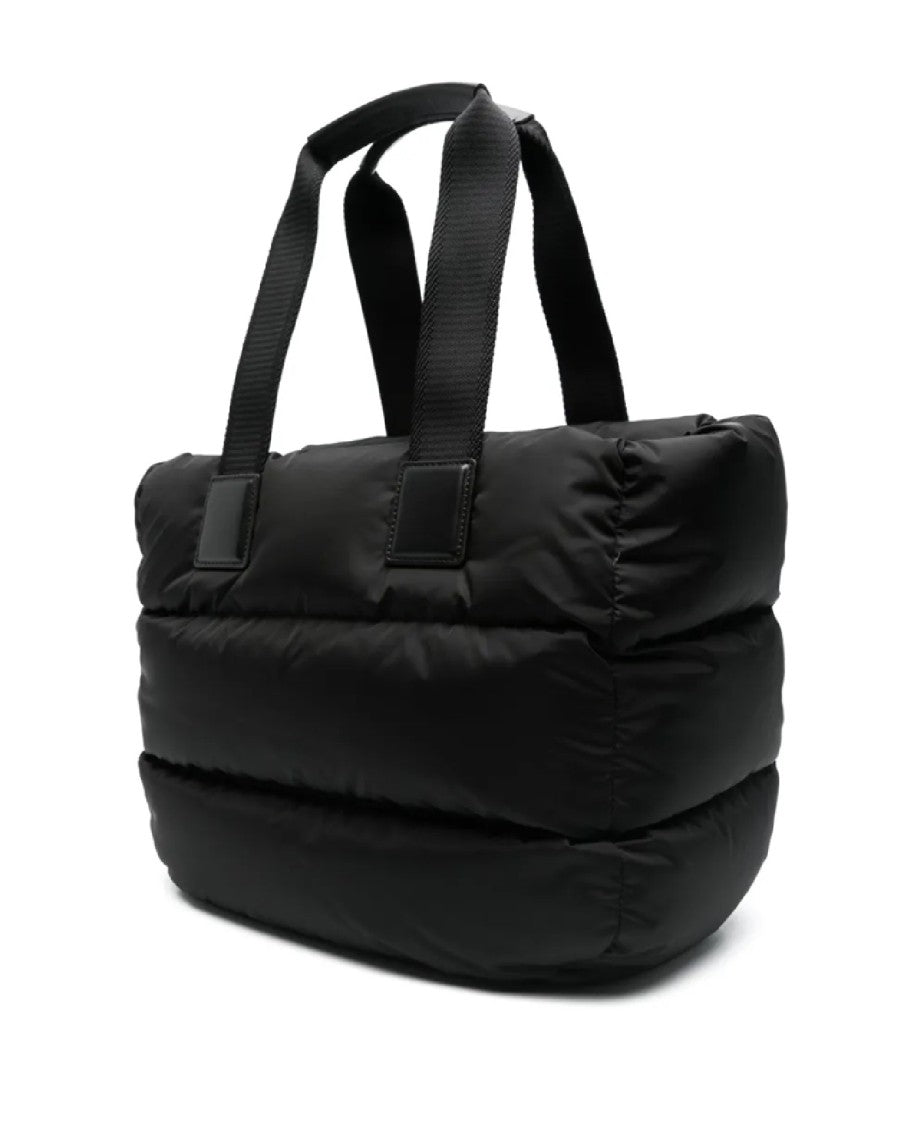 Moncler Quilted Black Bag With Structured Silhouette