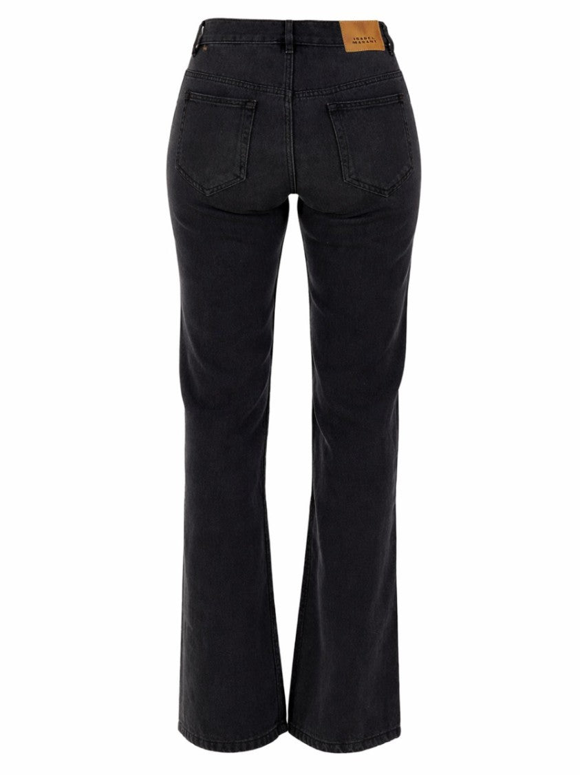 Isabel Marant Washed Black Belvira Lyocell-Blend Jeans
