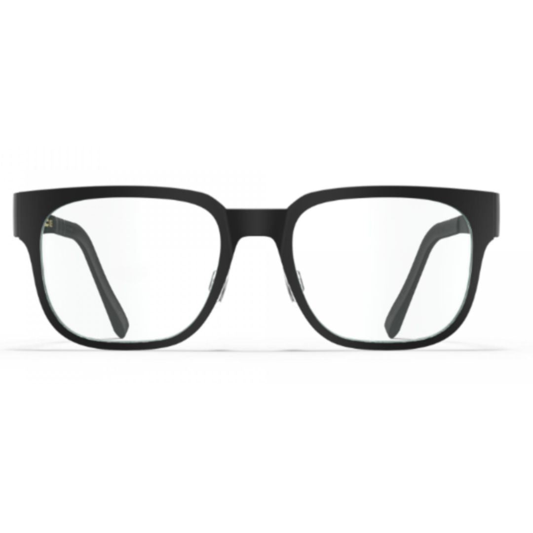 Blackfin Bf1052 Nantucket Rectangular Matte Black Frame Eyeglasses With Thin Temples