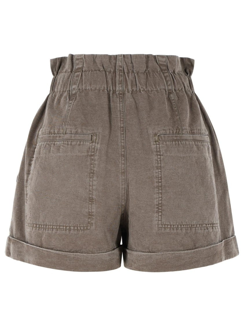 Isabel Marant Étoile Brown Nirma Cotton-Linen Shorts