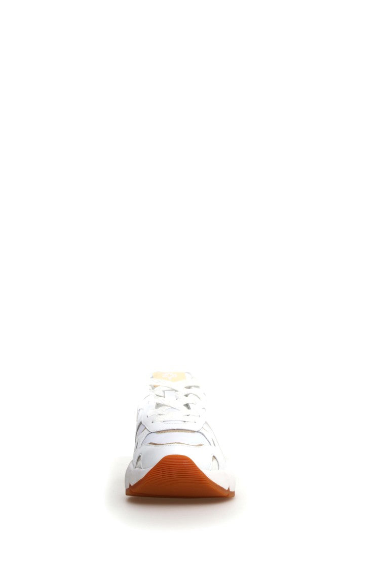 W6yz White Suede Technical Fabric Non-Slip Sneakers