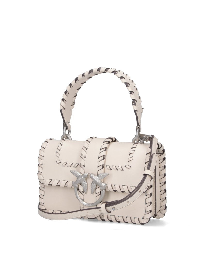 Pinko Structured White Handbag With Minimalist Design