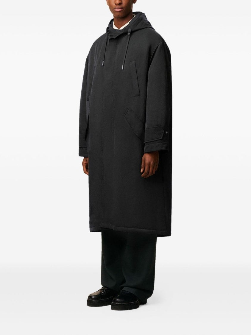 Ami Paris Anthracite Dark Gray Padded Hooded Jacket