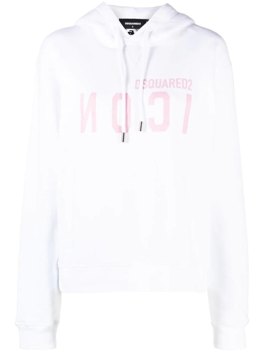 Dsquared2 Relaxed-Fit Cotton Hoodie With Bold Logo Print
