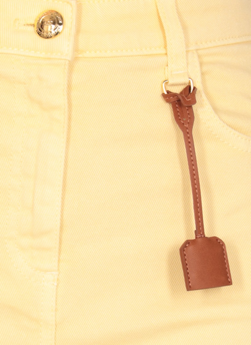 Elisabetta Franchi Yellow Cotton Jeans