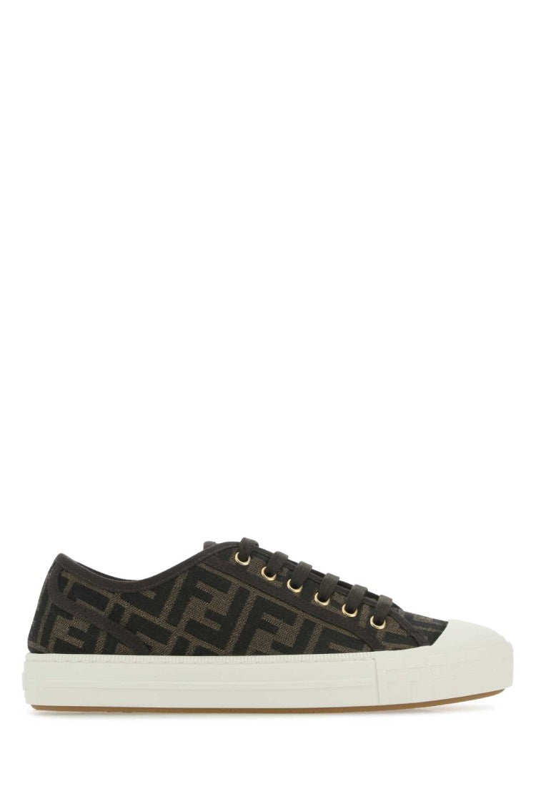 Fendi Embroidered Nylon Blend Dominio Sneakers