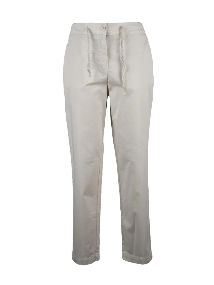 Eleventy Cotton Elastane Chino Trousers - Beige