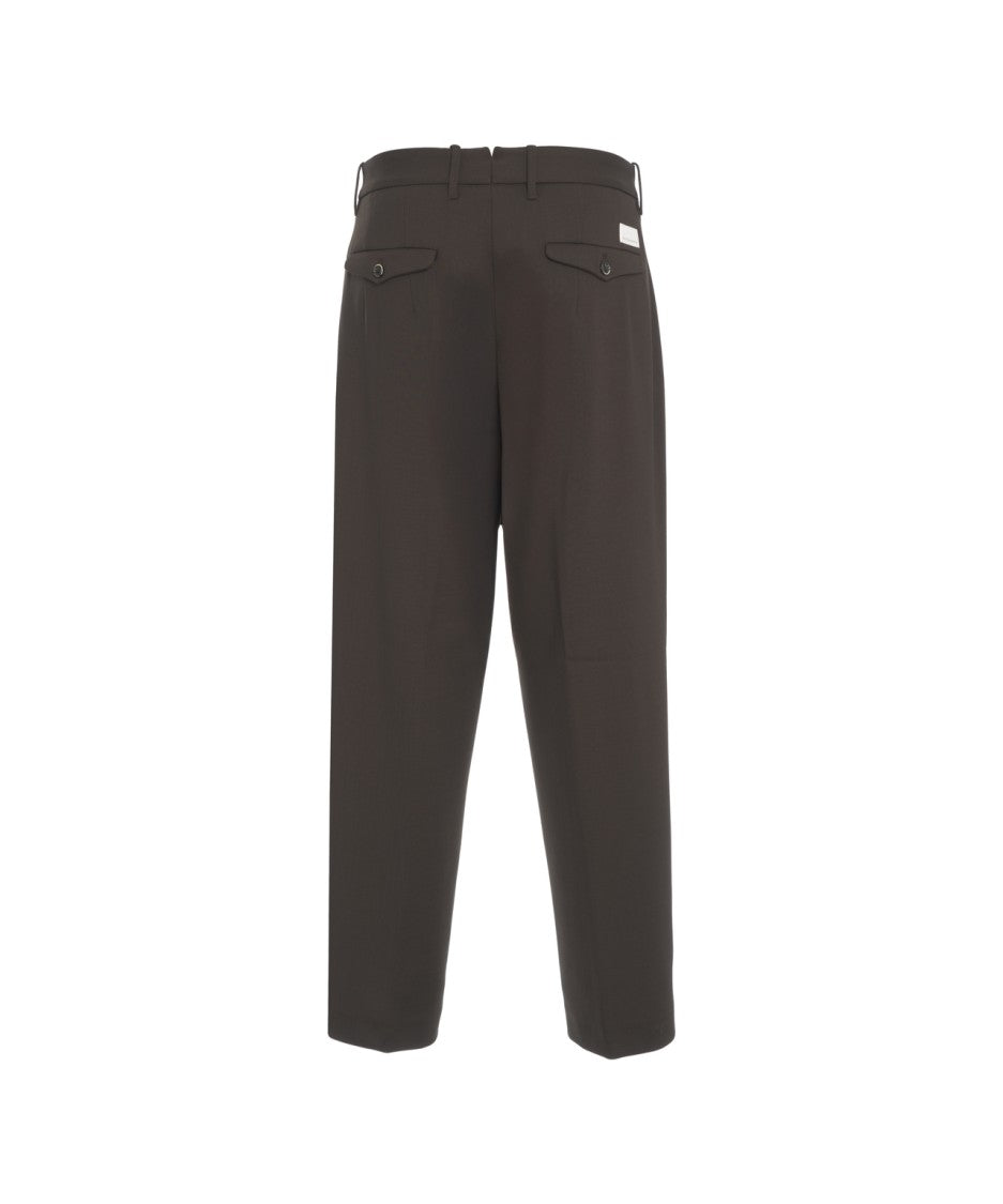 Nine In The Morning Tailored Trousers With Pressed Pleats And Flap Pockets