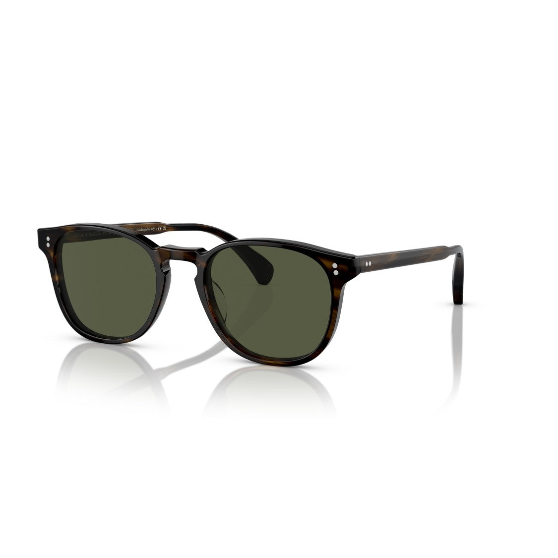 Oliver Peoples 0Ov5298su Round Tortoiseshell Acetate Sunglasses With Green Lenses