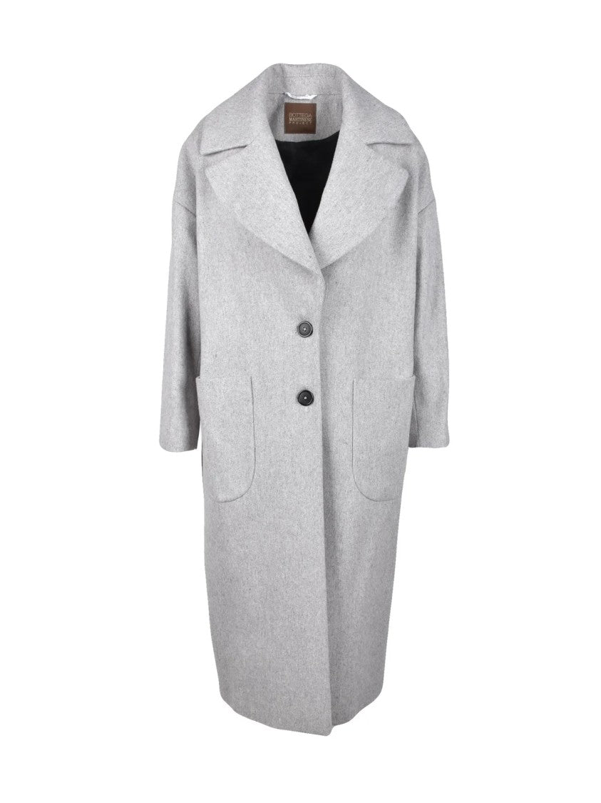 Bottega Martinese Relaxed Oversized Grey Coat