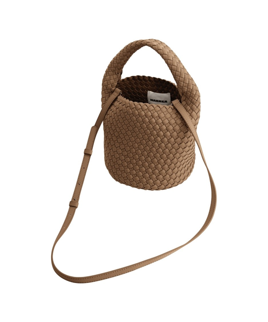 Marrea Neoprene Handbag With Unique Woven Design And Single Handle