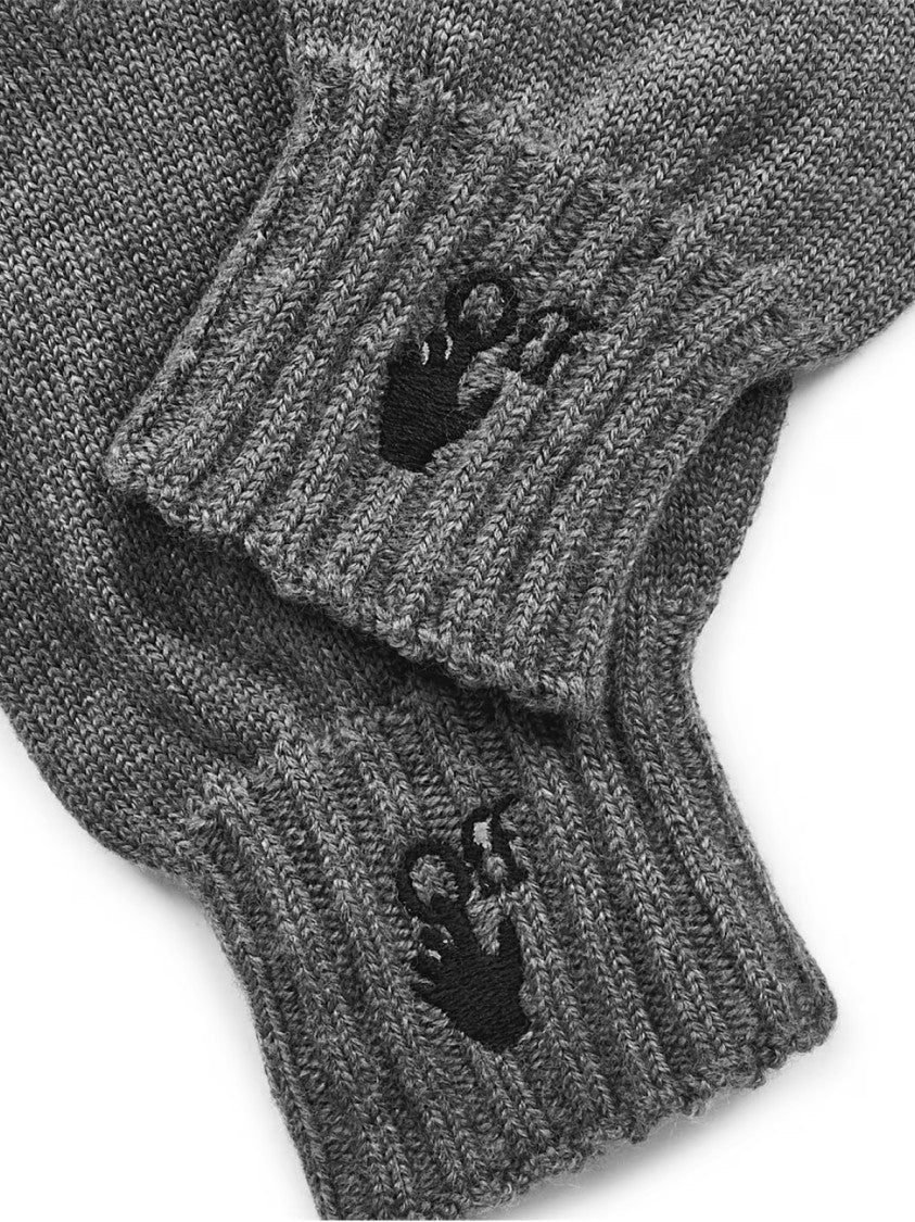 Off-White Hand Off Logo Wool Gloves