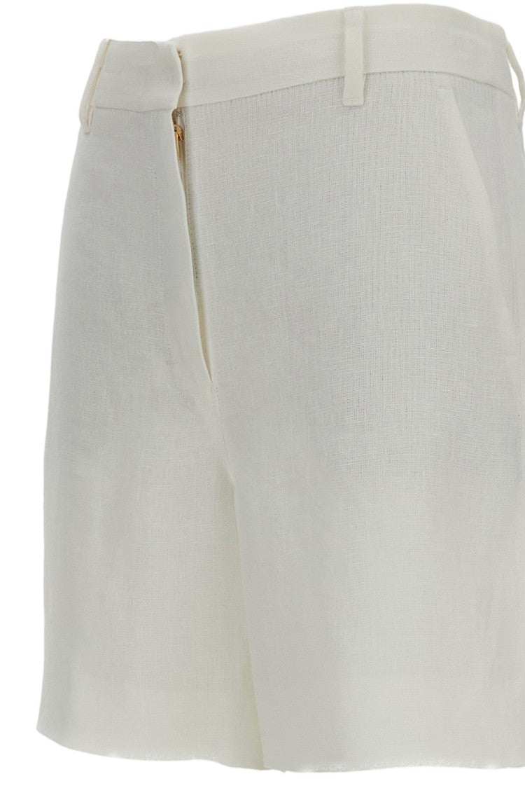 Max Mara High-Waisted Linen Shorts With Tailored Fit