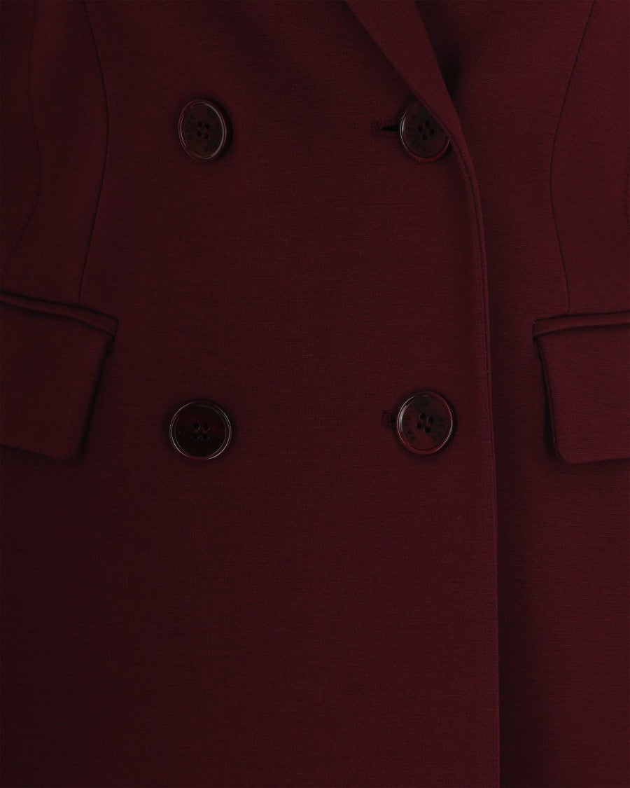 Patrizia Pepe Double-Breasted Jacket - Bordeaux