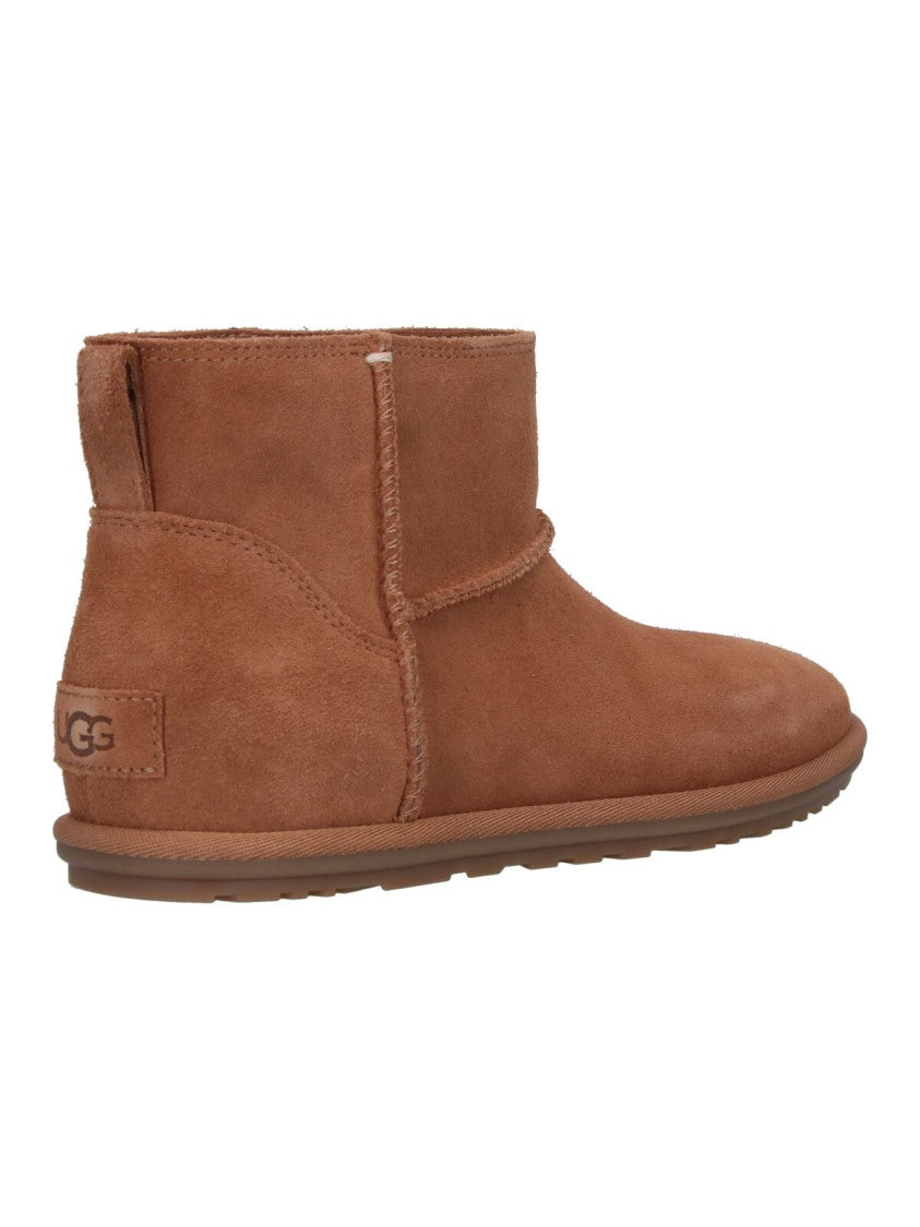Ugg Classic Mini Deconstructed Brown Suede Ankle Boots