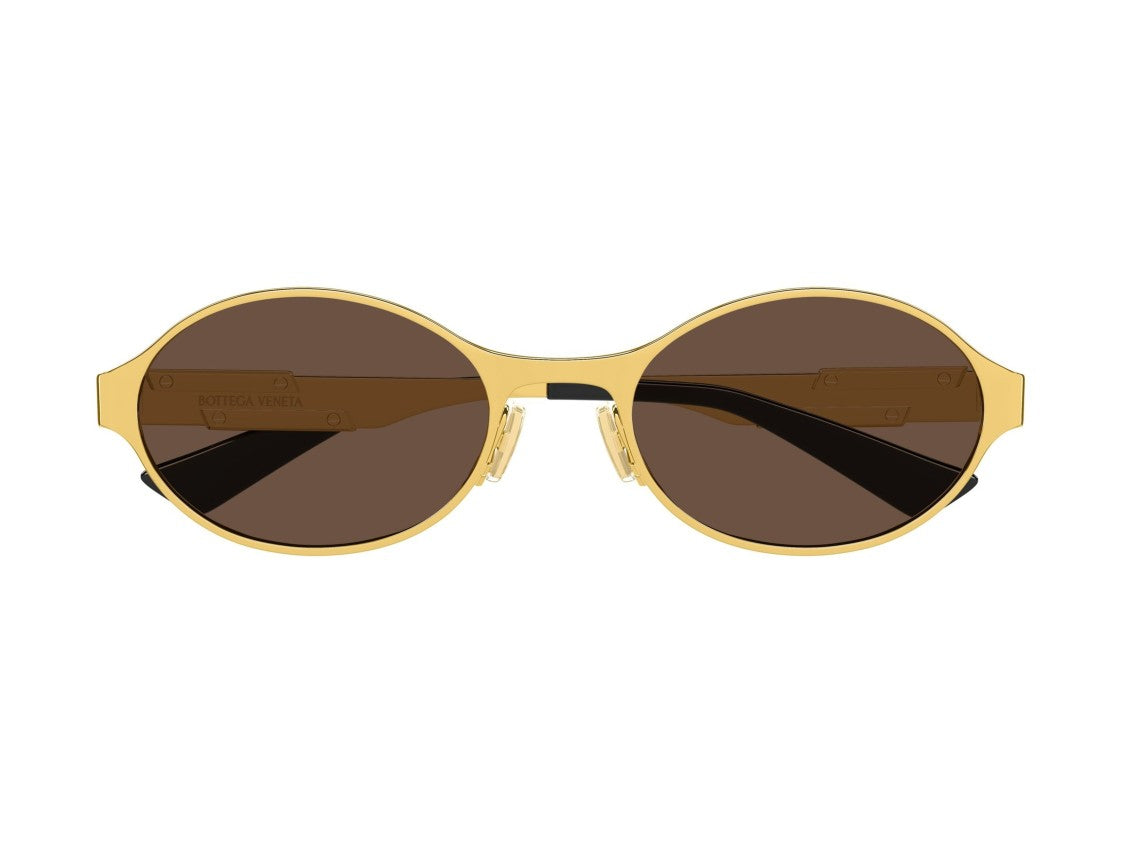 Bottega Veneta Gold Bv1456s Metal Round Sunglasses